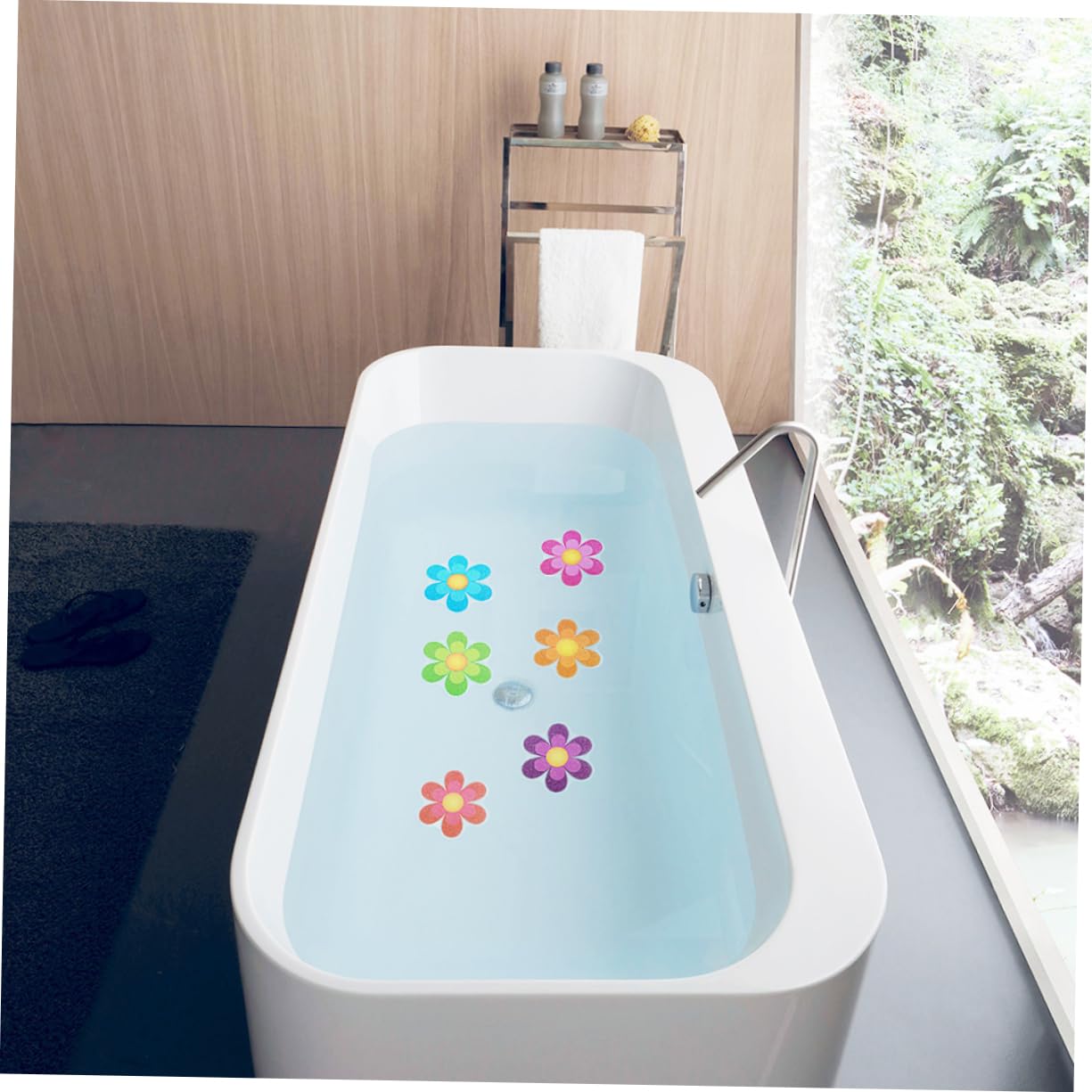 PRETYZOOM 60 Piezas Anti Pegatinas Navidad Tazas sin bañera calcomanías Antideslizantes Pegatina Redonda para baño Dibujos Animados Pegatinas Antideslizantes Cinta Adhesiva