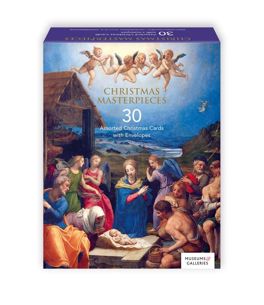 Museums & Galleries Christmas Cards Multipack - Box of 30 Assorted Premium Quality Greeting Cards with Envelopes - Religious Scenes - Christmas Masterpieces