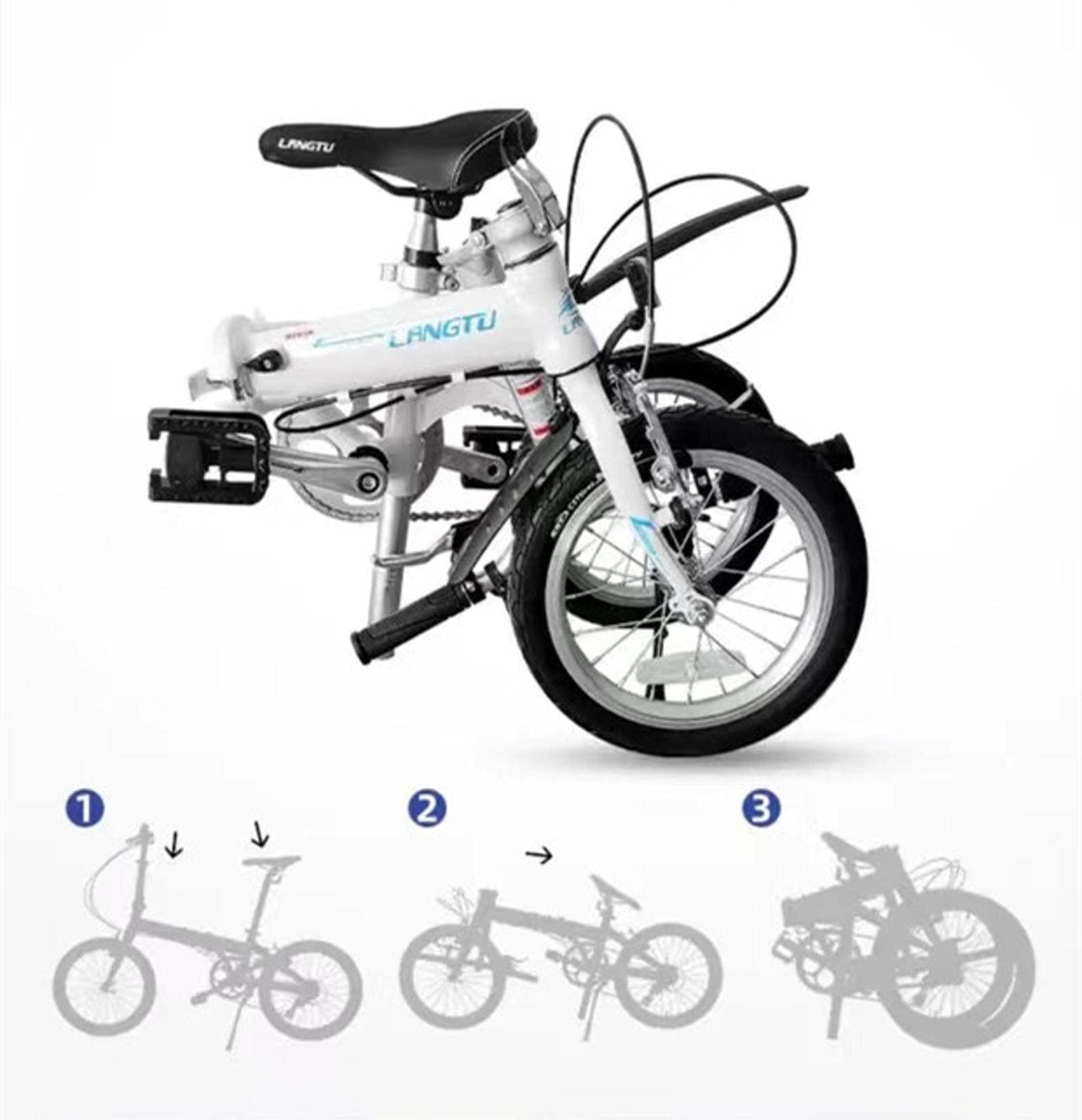 Amazon.co.jp: 14インチ 折りたたみ自転車 アルミフレーム 超小型 