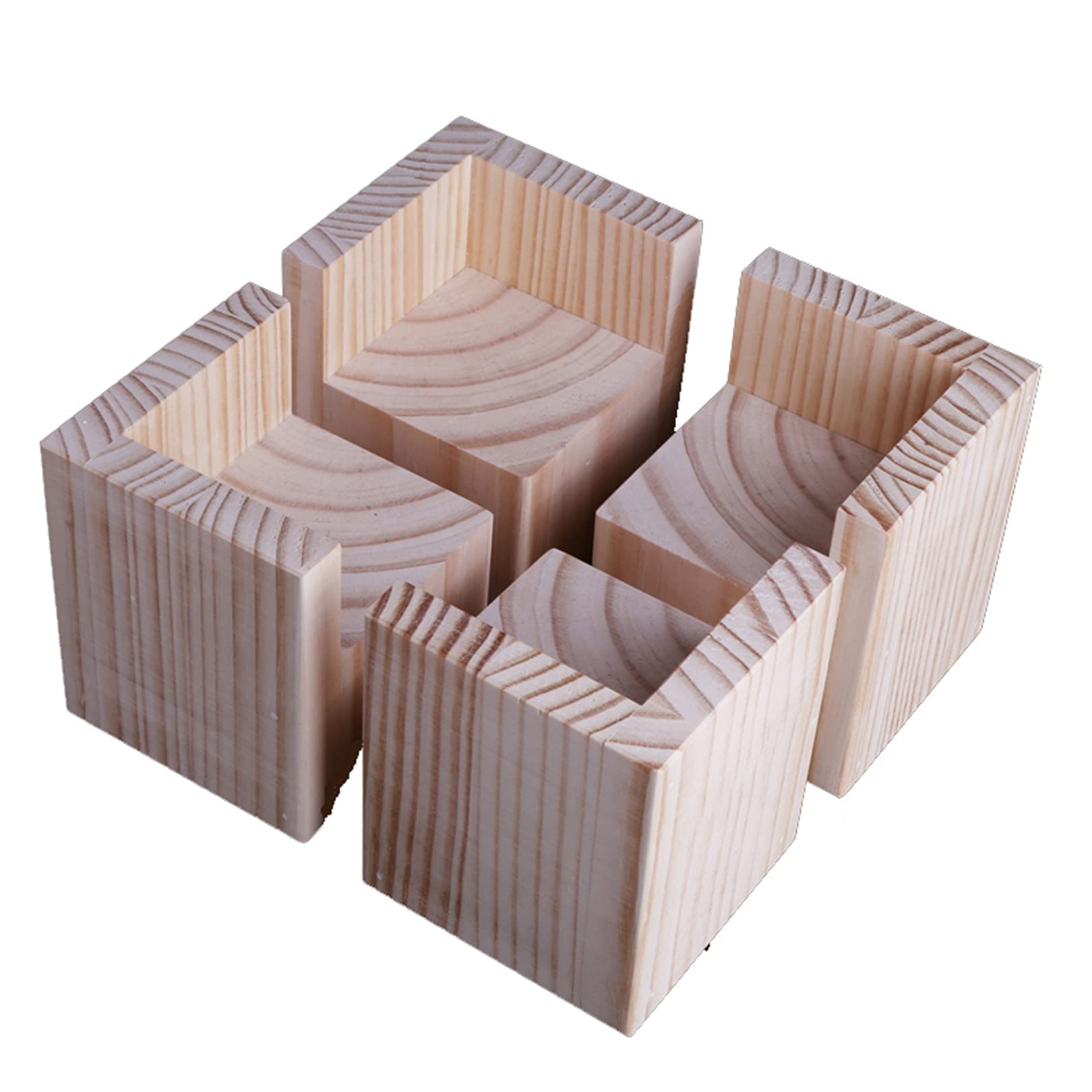 Furniture Lifter with a Height of 5cm Bed and Furniture Risers,Solid Wood Table Lifter,Apply to Bed, Desk, Couch, Chair, Sofa, Wont Crack & Scratch Floors,Load-Bearing 400-500kg (10x10cm)