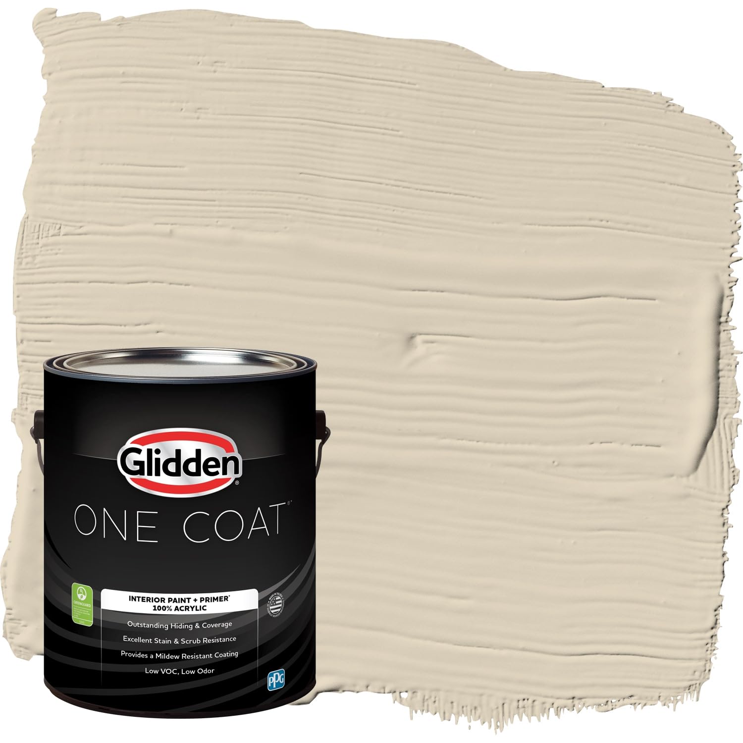 Glidden Interior Paint + Primer: Beige/Toasted Almond, One Coat, Eggshell, 1-Gallon