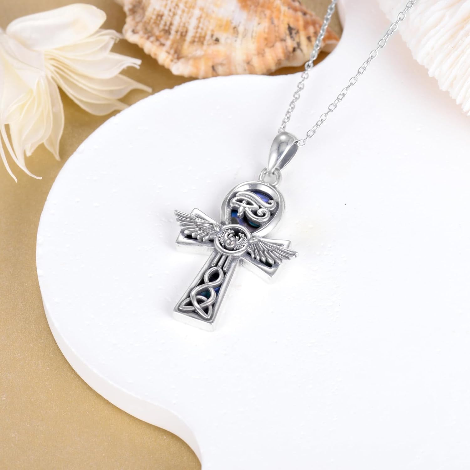 Crucifix Cross Necklace Sterling Silver Celtic Knot Cross Pendant Jesus Crucifix Jewelry Gift for Women Men - Image 3