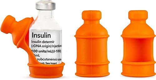 Paquete de 3 fundas protectoras de botella de insulina para diabéticos, funda protectora de silicona para proteger el frasco de insulina de la