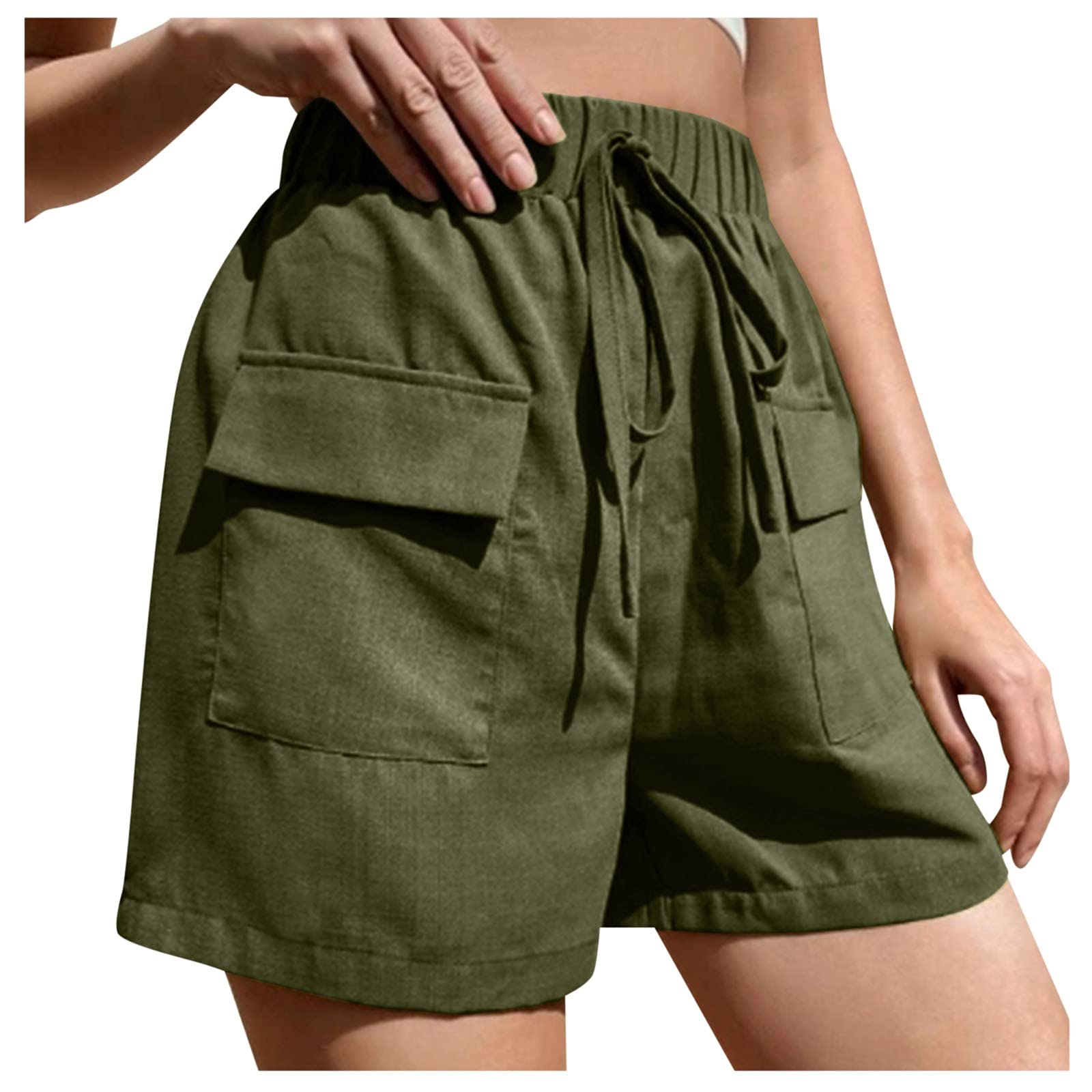 Bermuda Shorts for Women Plus Size Casual Summer Short Cargo Pants with  Pockets Outdoor Hiking Athletic Golf Shorts