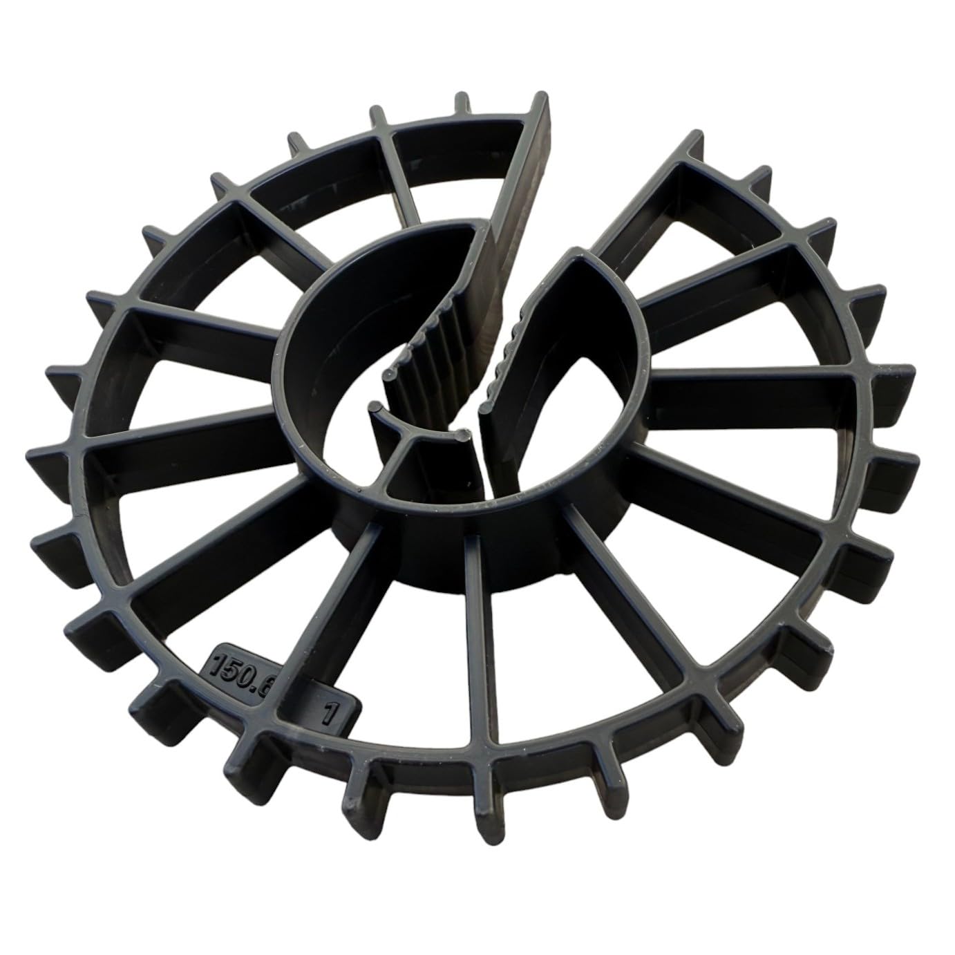 Sandbaggy 1.5" Rebar Spacer - Concrete Form Spacers - Heavy Duty Plastic - Fits Up to #4 Rebar (50, Black, 1.5-inch Spacer)