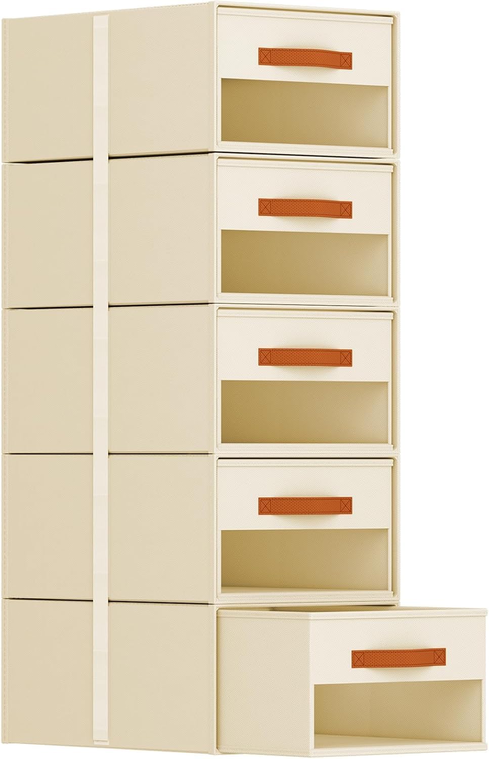 Organiseur d'étagère contre le désordre : bacs pliables et tiroir de rangement pour armoire