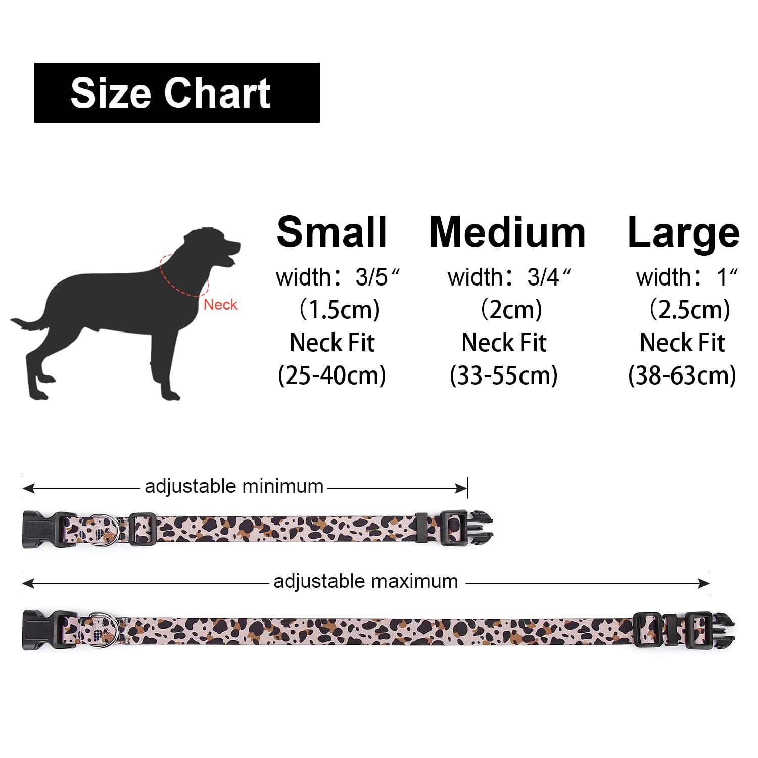 Adjustable Dog Collar with Patterns, Ultra Comfy Soft Nylon Breathable Pet Collar for Small Medium Large Dogs (L, Floral Orange) — view 85