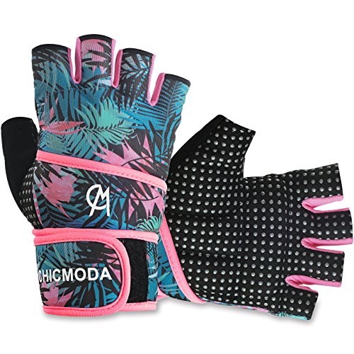 Guantes Gimnasio, CHICMODA Guantes de Levantamiento de Pesas Ejercicios de Mantenimiento de Gimnasio Culturismo Entrenamientos Crossfit Ciclismo para Mujeres y Hombres