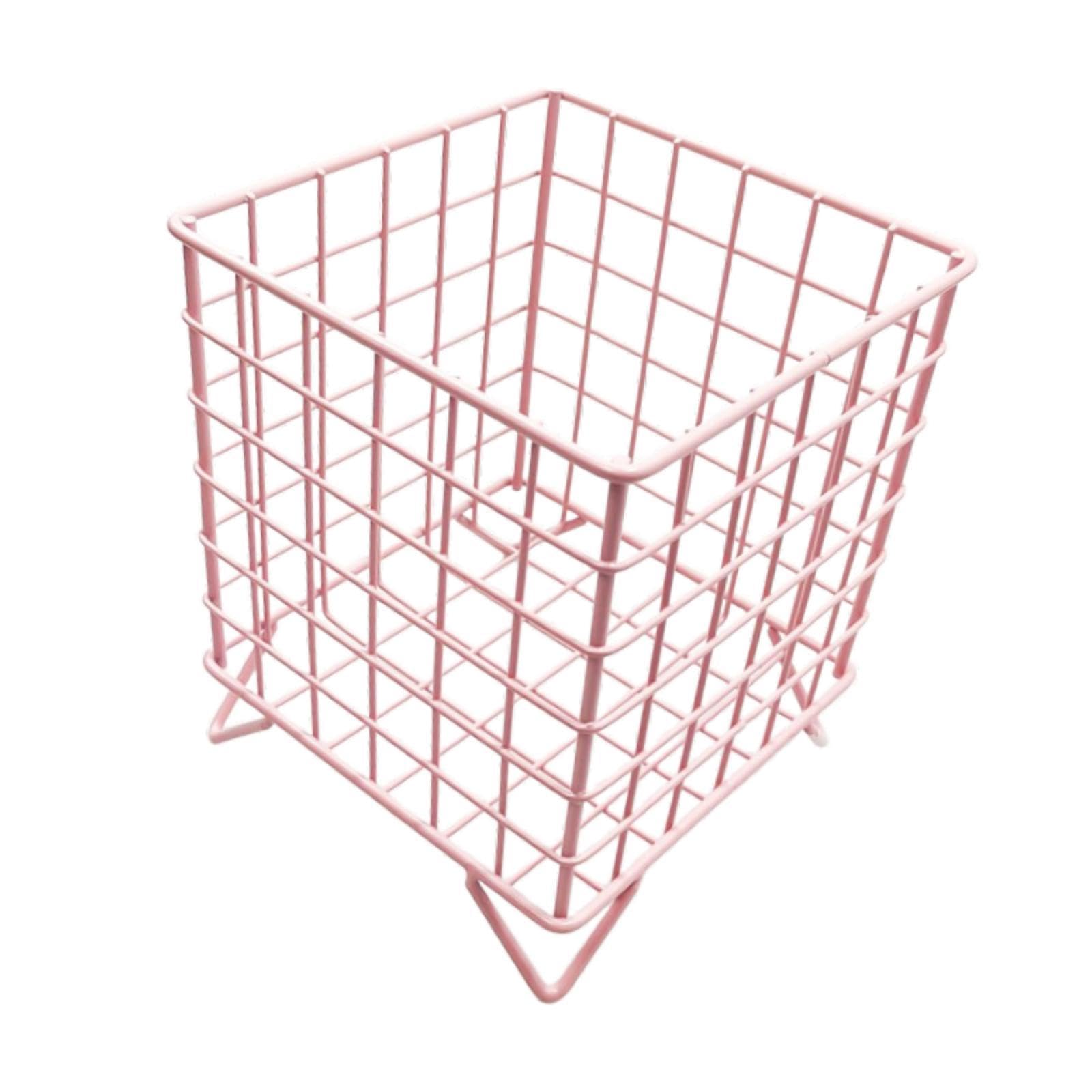 BNF® Iron Storage Basket Desk Organizer for Bathroom Office Supplies Vanity Table Pink|Home & Garden |Household Supplies & Cleaning|Home Organization|Storage Boxes 3
