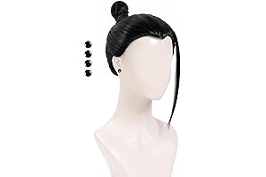 Suguru Geto Cosplay Wig with Stickers JJK Costume Accessories for Halloween (Black)