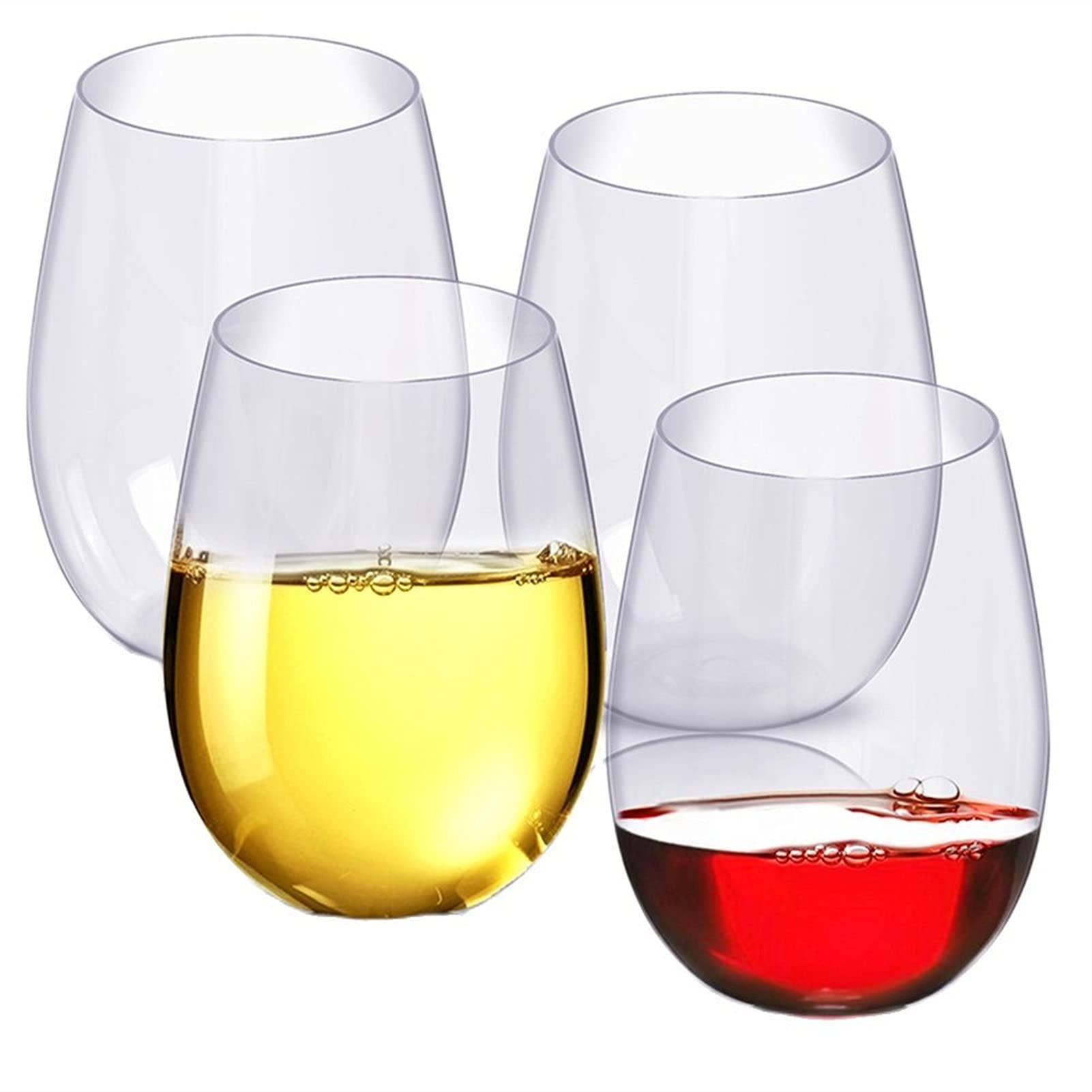 Tazza di vetro Set di 4 bicchieri da acqua Bicchieri da vino rosso Bicchieri for la casa Bicchieri da birra riutilizzabili for succhi trasparenti Tazza