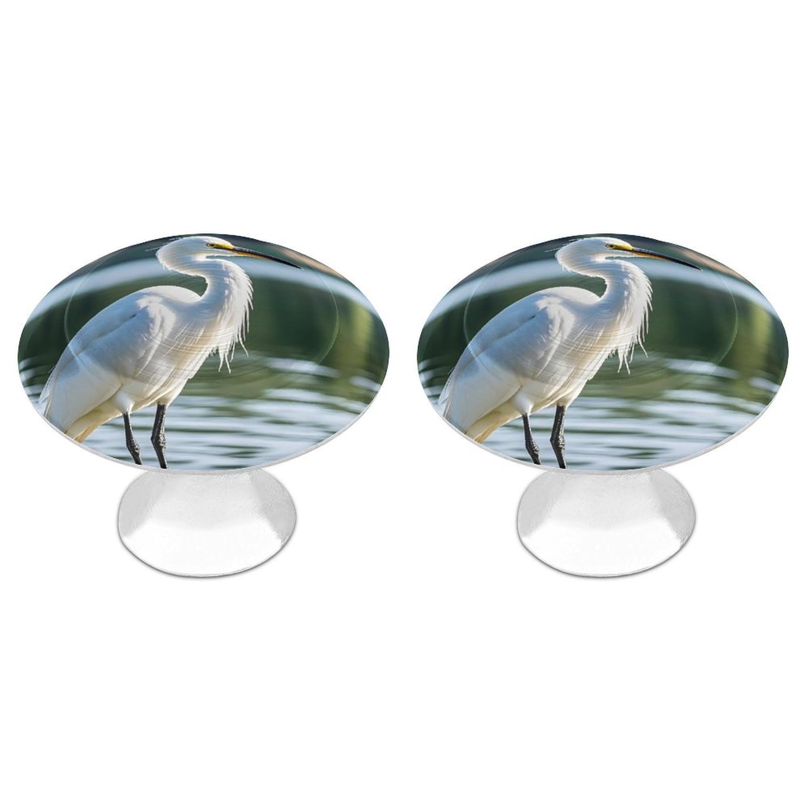 FekiLoot Heron Cabinet Knob Kitchen Drawer Knob Stainless Steel Round Drawer Pulls Modern Cabinet Hardware Vintage Dresser Drawer for Kitchen Bathroom Closet Dresser Cabinets