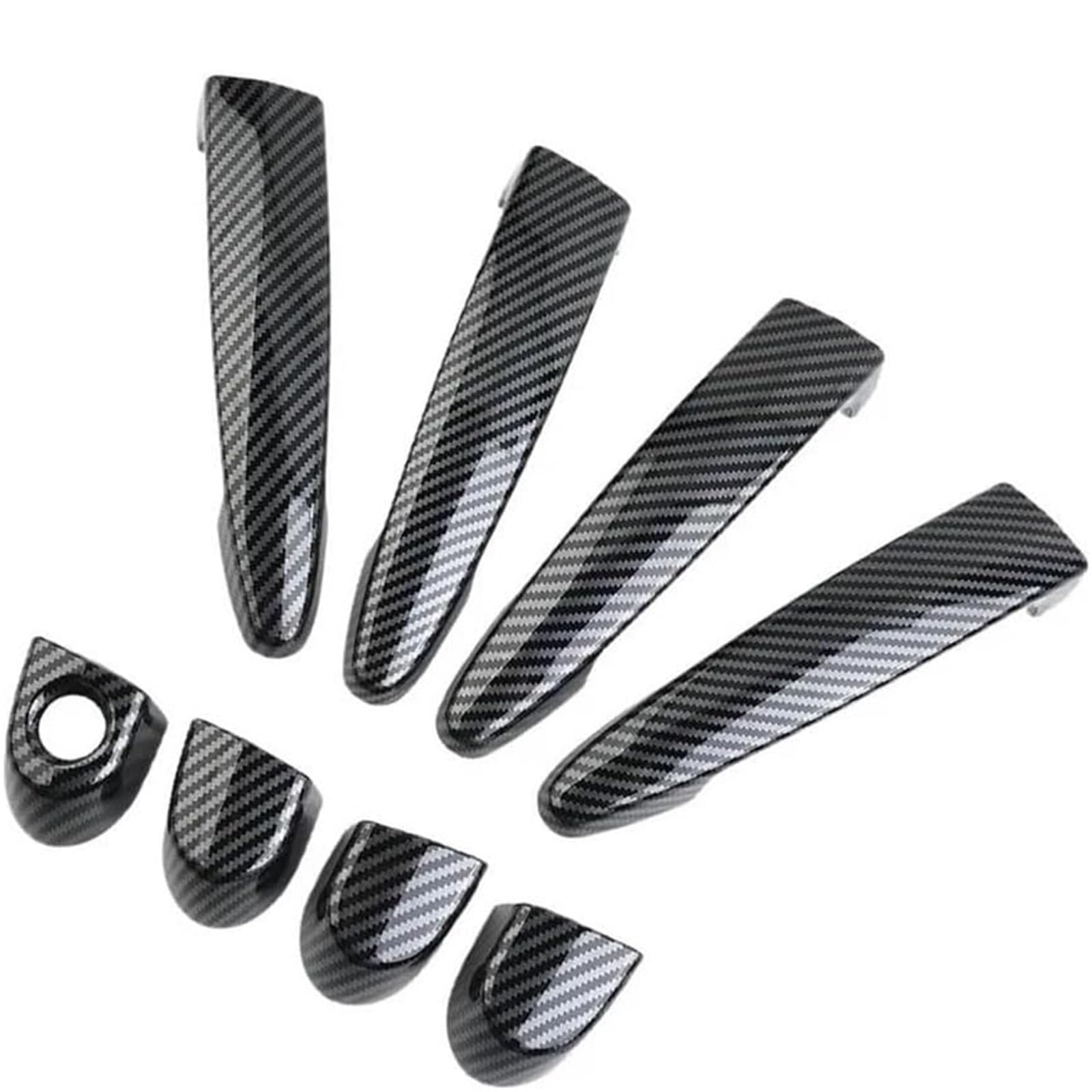 Glymzoi Car Exterior Door Handles Car Door Handle Cover Carbon Fiber Style Trim X1 X2 X3 X4 X6 F30 F32 E87 E90 E91 E92 E93