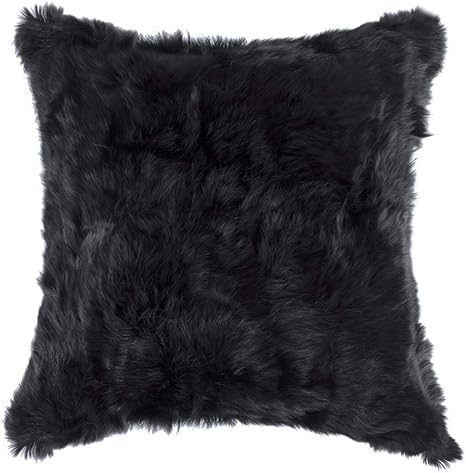 rabbit fur pillow