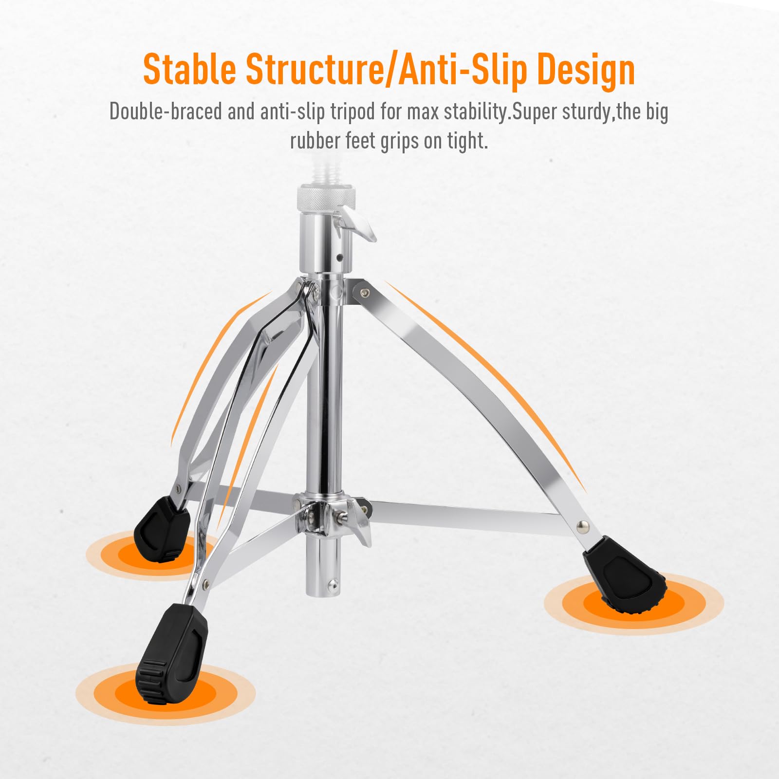 SONICAKE Tabouret de Batterie Selle Réglable en Hauteur de 46-64cm Noir