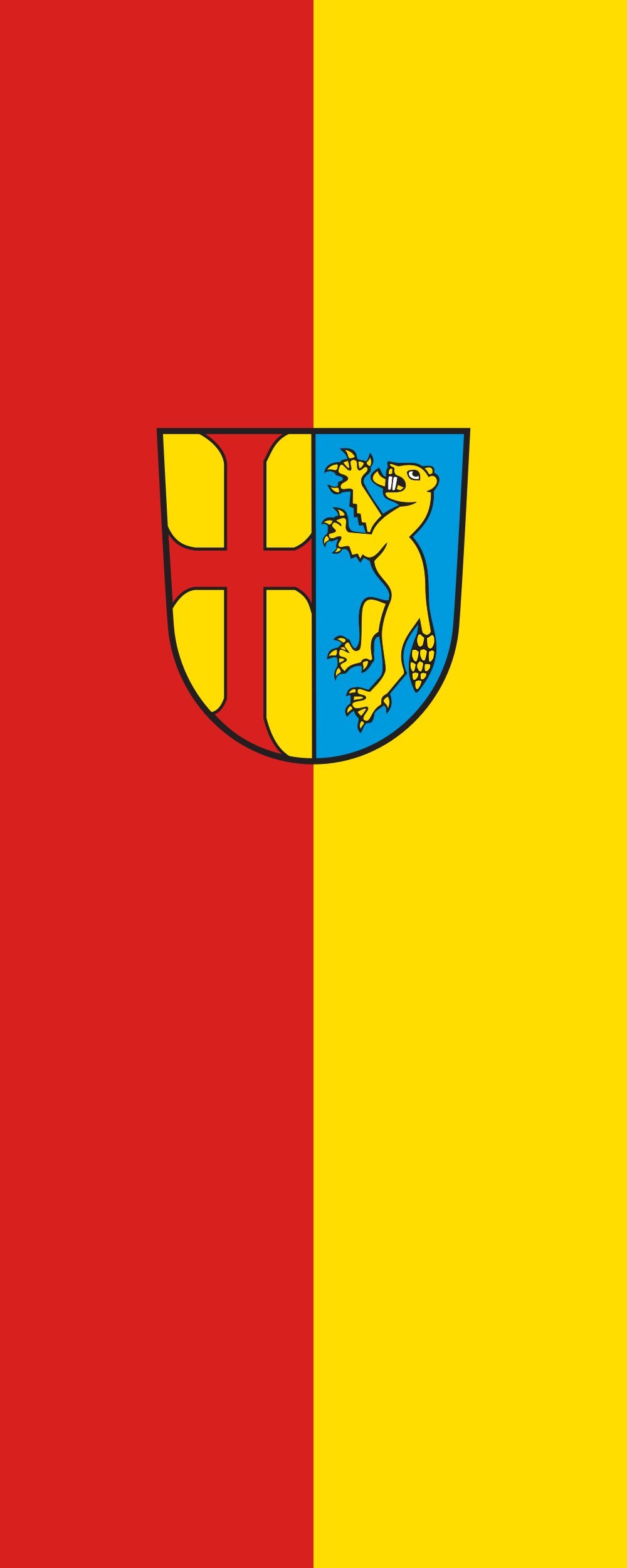 Drapeau Attenweiler portrait grand format 300x120cm extérieur