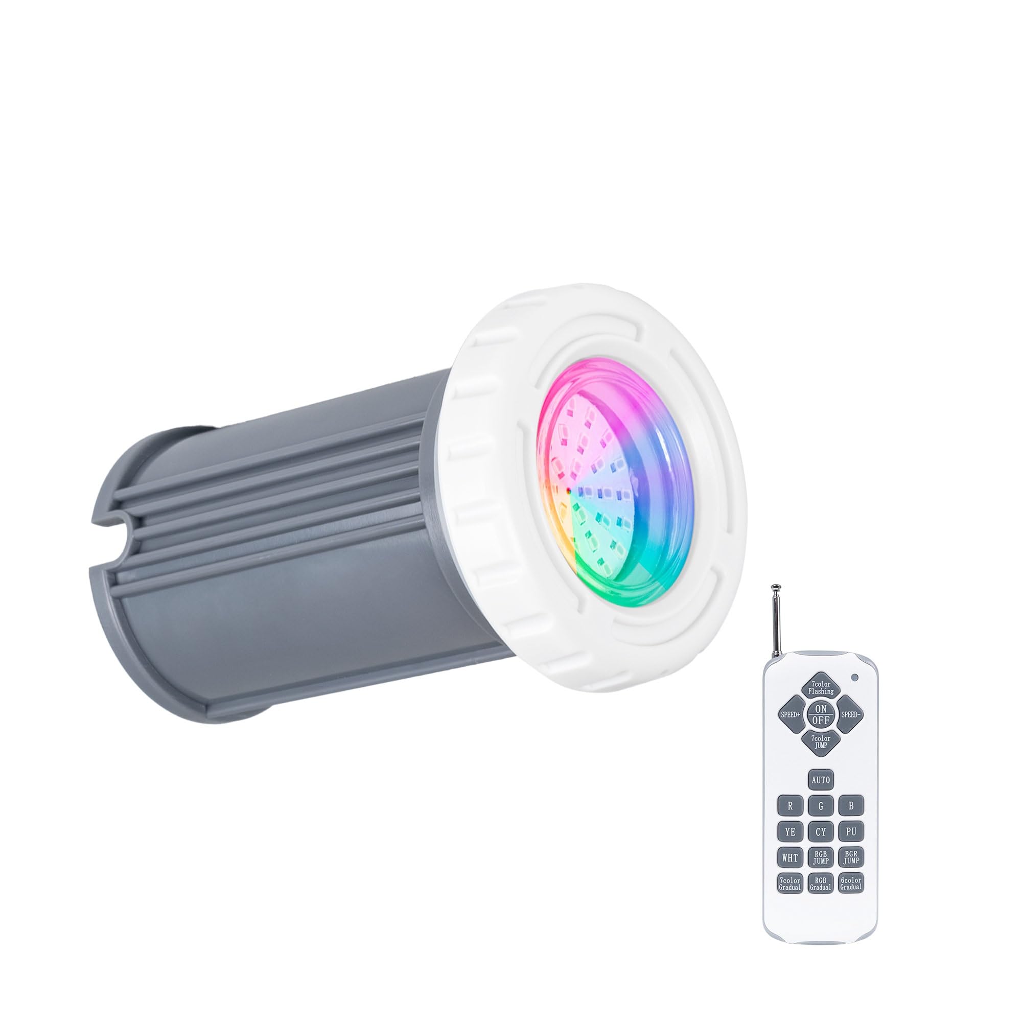 BARCELONA LED Projetor LED para Piscina RGB 3W AC12V IP68 Submersível Ø94mm Luz LED Subaquática SMD2835 com Comando à Distância Montagem de Superfície para Piscinas, Jacuzzis, Fontes, Spa e Decoração