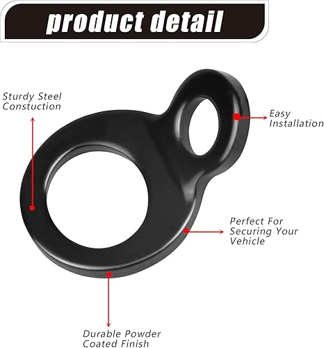 Miniatura 6 de 10 ganchos de anclaje de amarre con junta tórica, ganchos de anclaje multiusos de acero inoxidable para garaje, taller, camión, remolque, accesorios