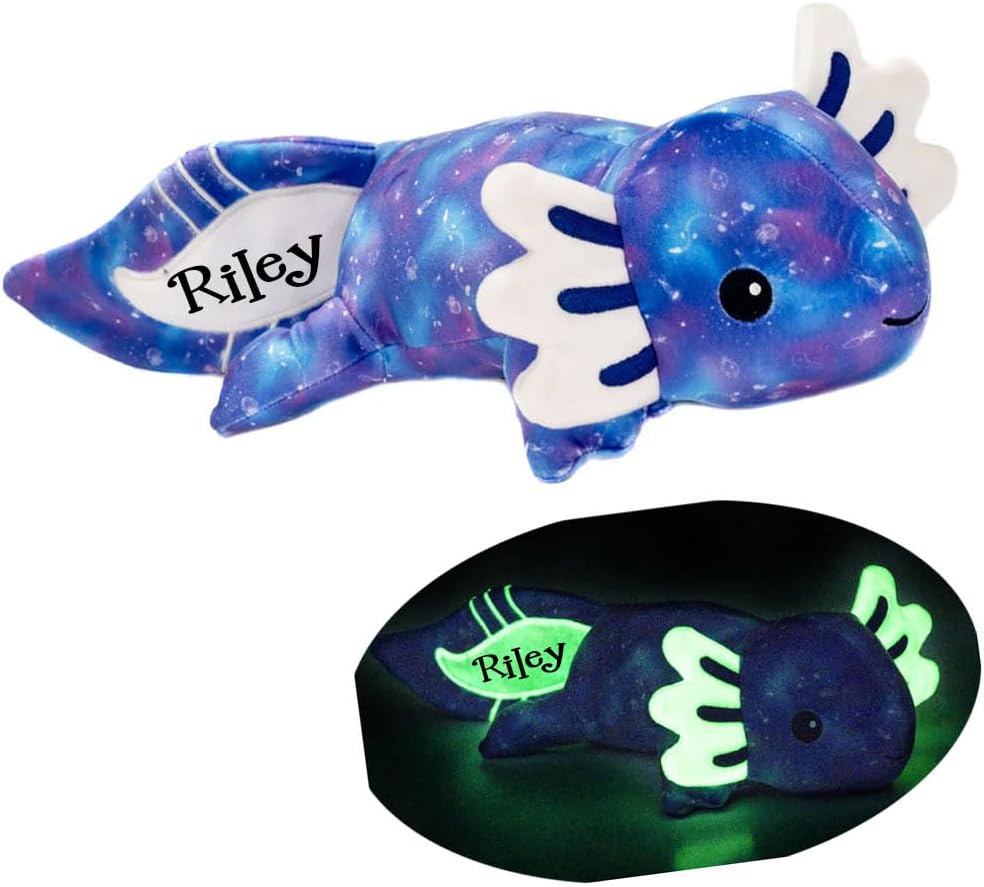 Knextion Inc Glow in The Dark Axolotl Stuffed Animal