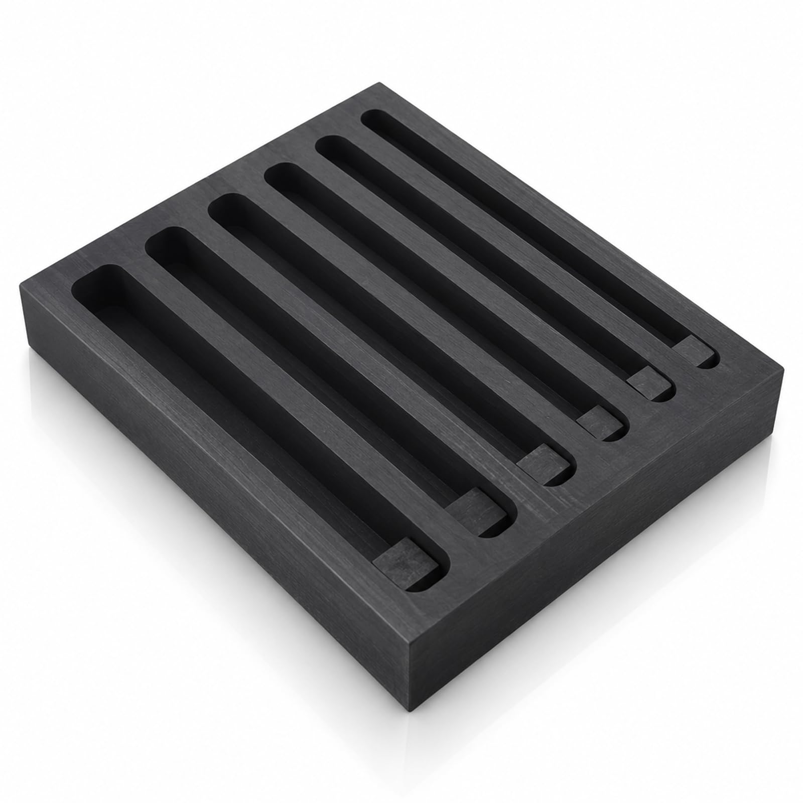 High Temperature Long Strip Graphite Ingot Mold, Multi Size Metal Casting Crucible Tool for Melting Gold Silver Copper Aluminum Brass Smelting & Refining