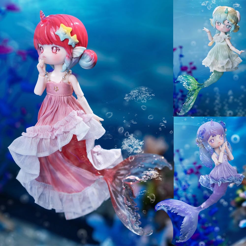 Figurines BJD Sirènes Antu Mermaid – 1/12 Articulées, Vêtements Inclus, Série Aveugle