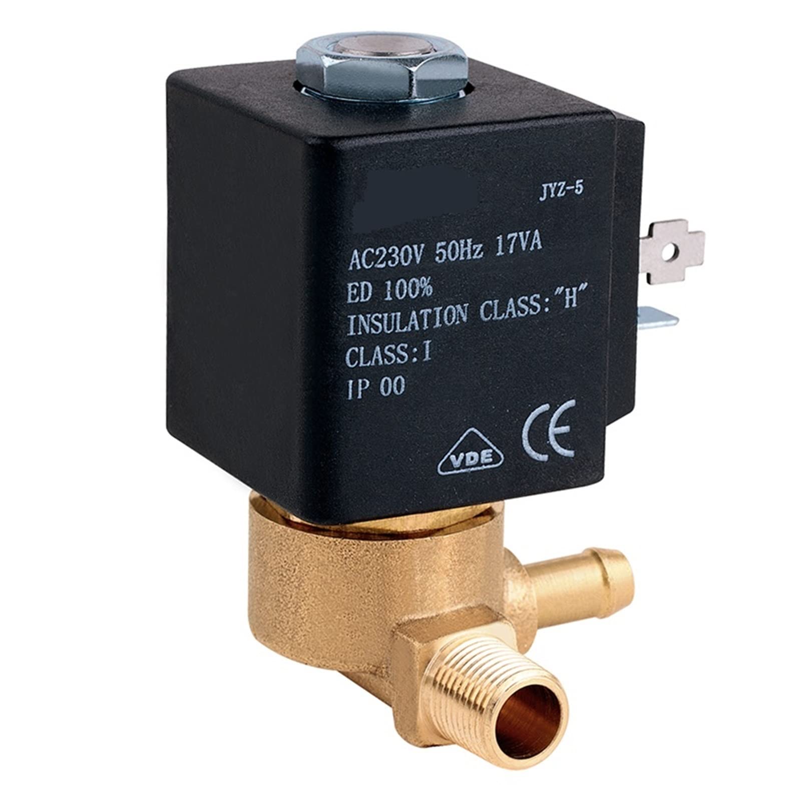 HDPHCRIUN JYZ-5 2/2 Way AC 230V 50Hz G1/8quot; Normally Closed Electromagnetic Solenoid Water Valve N/C for Gas Stream Generator 1Pcs