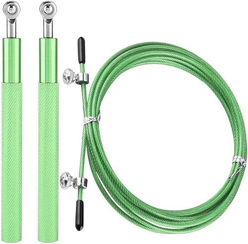 Cuerda de saltar, cuerda de saltar de velocidad ajustable con mango de aleación de aluminio para fitness, gimnasio en casa y ejercicio