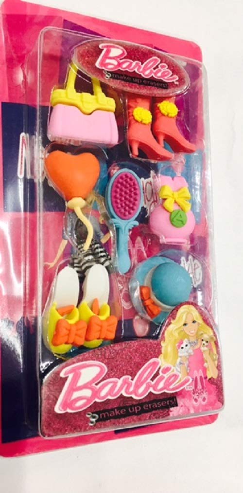 ERASERS with Barbie Makeup Shapes