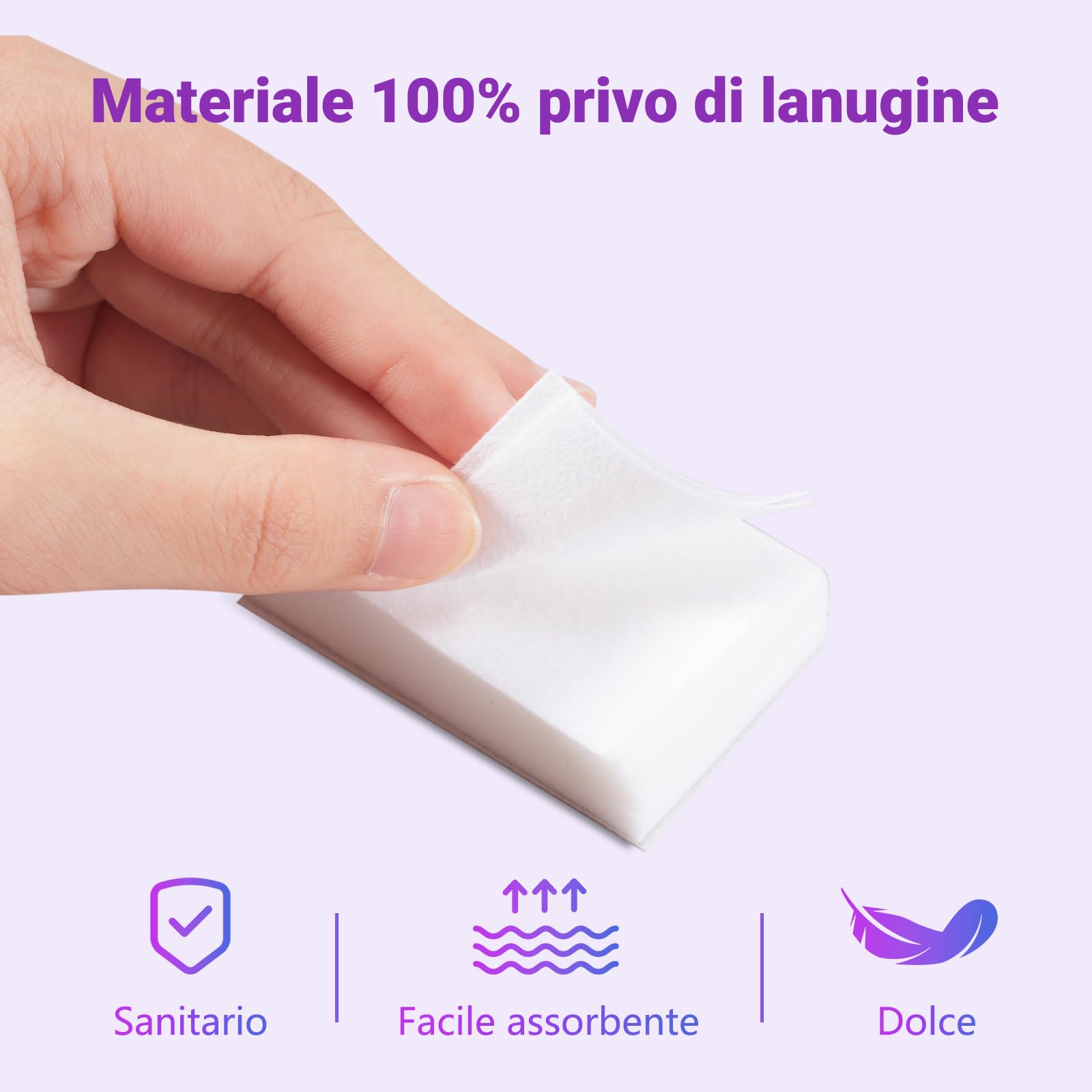 630 Pezzi Pad Unghie per Sgrassare, Dischetti Cotone Senza Pelucchi per Pulizia Unghie e Gel (Bianco)