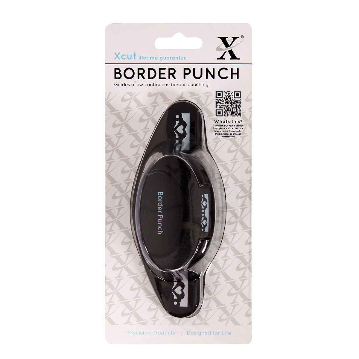 docraftsXcut 4 cm Hearts Border Punch, Black