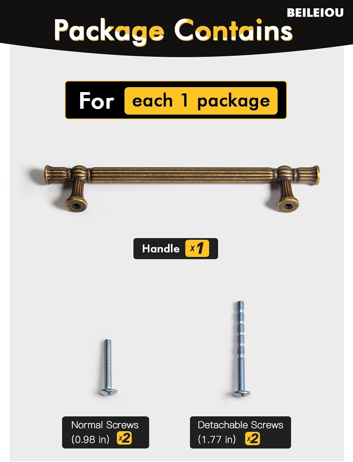 Antique Brass Cabinet Pulls - 5"(128mm) Hole Center Classic Vintage Drawer Handles Zinc Alloy,Kitchen Cupboard Bathroom Dresser Cabinet Hardware (5, Antique Brass, 5"(128mm) Hole Centers)