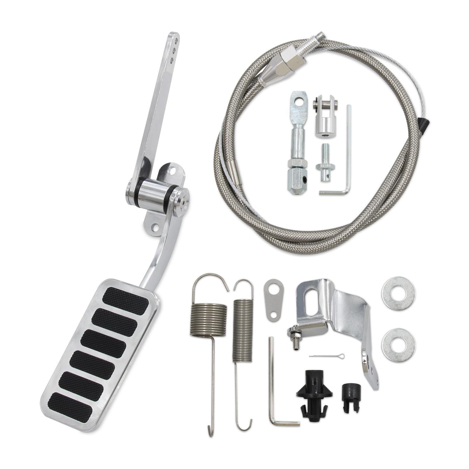 WnSEu Universal Polished Aluminum Throttle Pedal, 2