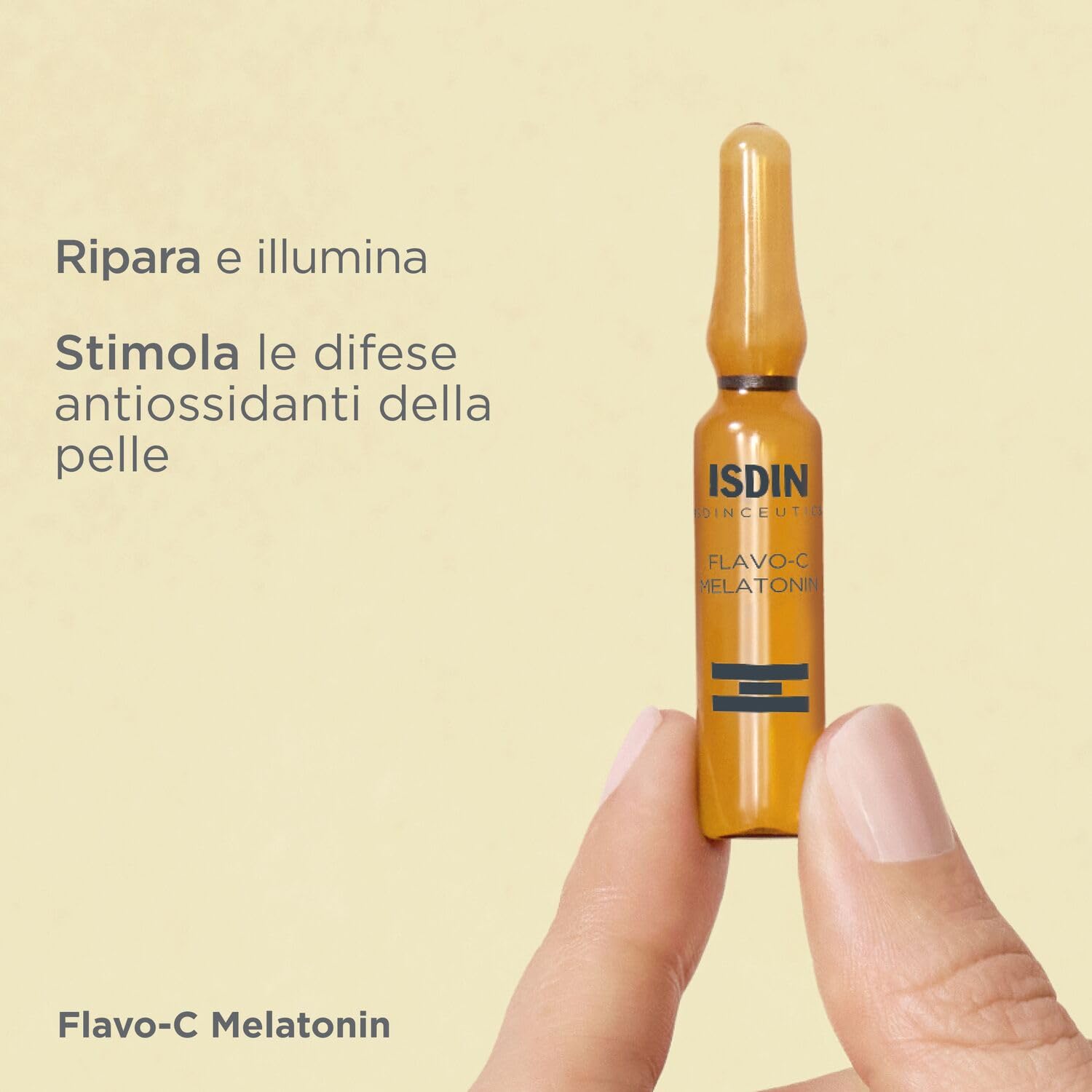 ISDIN Isdinceutics Flavo-C Melatonin Siero Riparatore Notte | Siero Notte Stimola le Difese Antiossidanti della Pelle Monodose