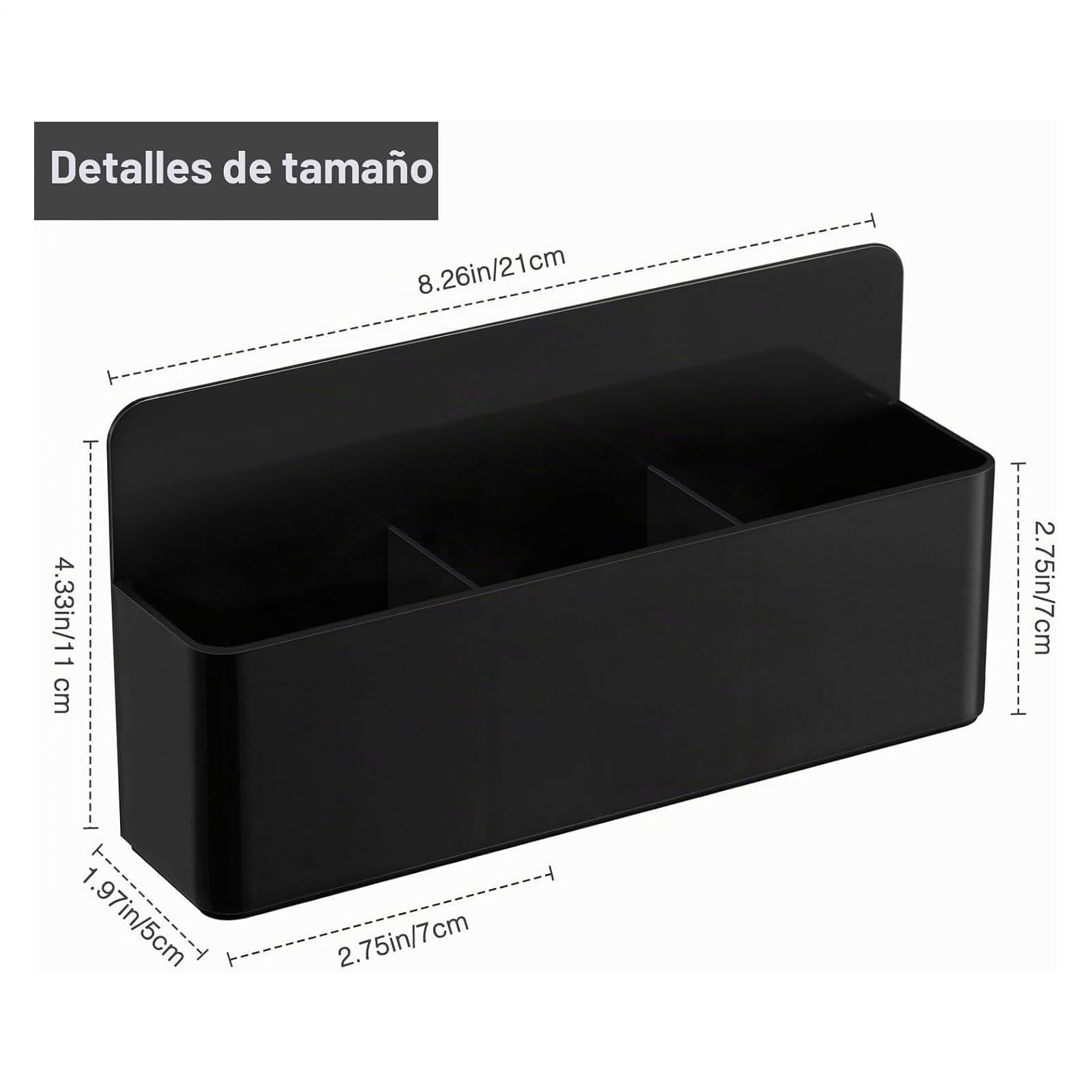 Portalápices magnético – Soporte magnético de 3 compartimentos