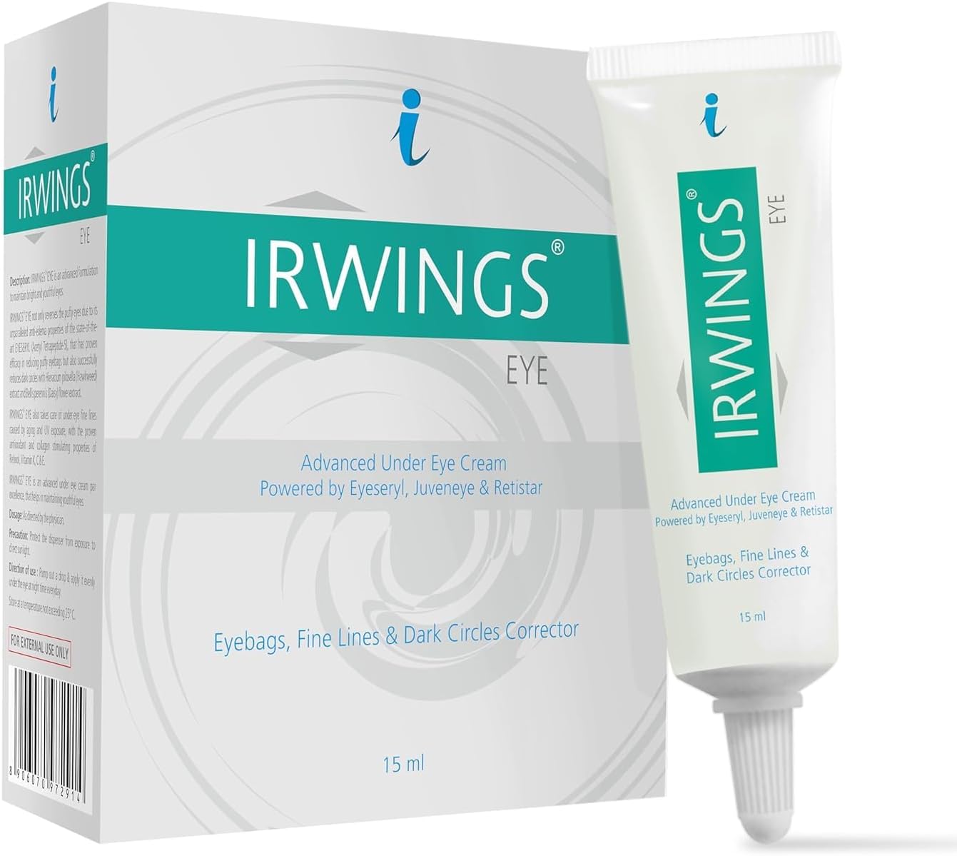 Irwings Under Eye Dark Circle Cream 15ml | Dermatologist Prescribed with Vitamin K, Retinol & JuvenEye CLR | Reduces Dark Circles Fine Lines & Dark Circle Corrector | Brighten & Revitalize Eyes