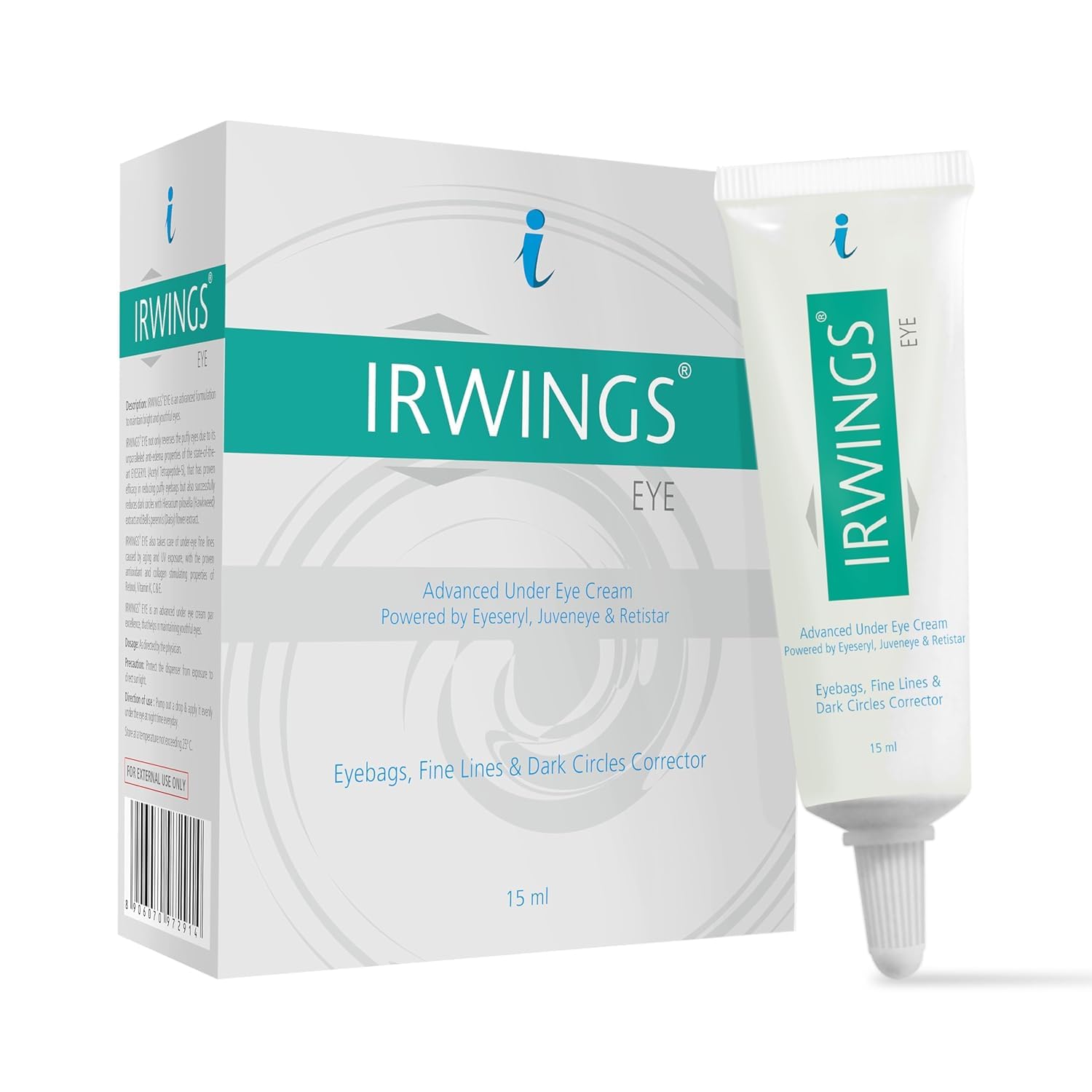Irwings Under Eye Dark Circle Cream 15ml | Dermatologist Prescribed with Vitamin K, Retinol & JuvenEye CLR | Reduces Dark Circles Fine Lines & Dark Circle Corrector | Brighten & Revitalize Eyes