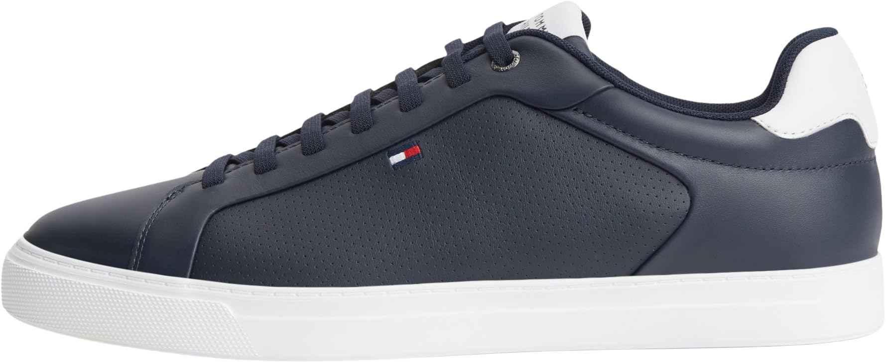 Tommy Hilfiger Men Icon Court Light Leather FM0FM05946 Low-Top, Blau, Größe 45,5