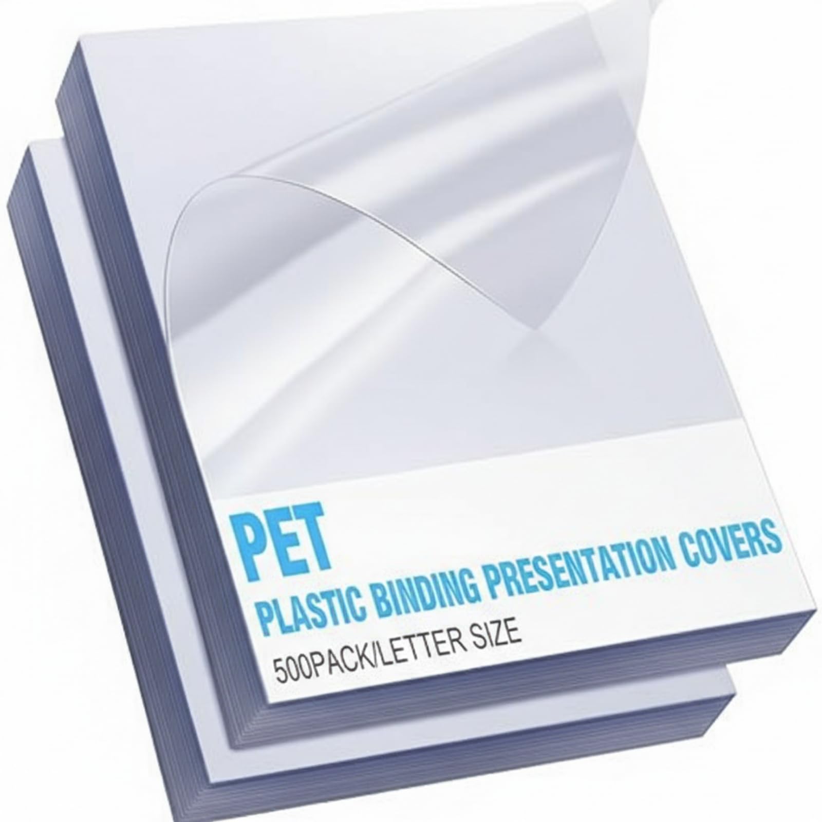 Motipuns 500 Pack Binding Presentation Covers Clear Plastic Report Covers Plastic Book Cover for Reports Business Documents Projects 8.5 x 11 Inch for