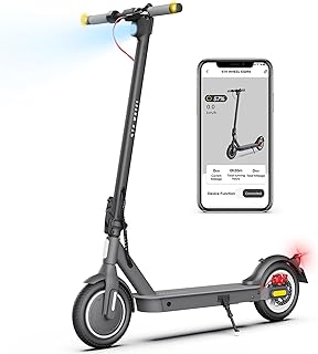 E Scooter mit Straßenzulassung,10 Zoll E Roller, Max 32km/40km Reichweite 20km/h, Elektro Scooter bis 120kg, Blinker, APP-Verbindung, Vierfache Stoßdämpfung, Duales Bremssystem E Roller für Erwachsene
