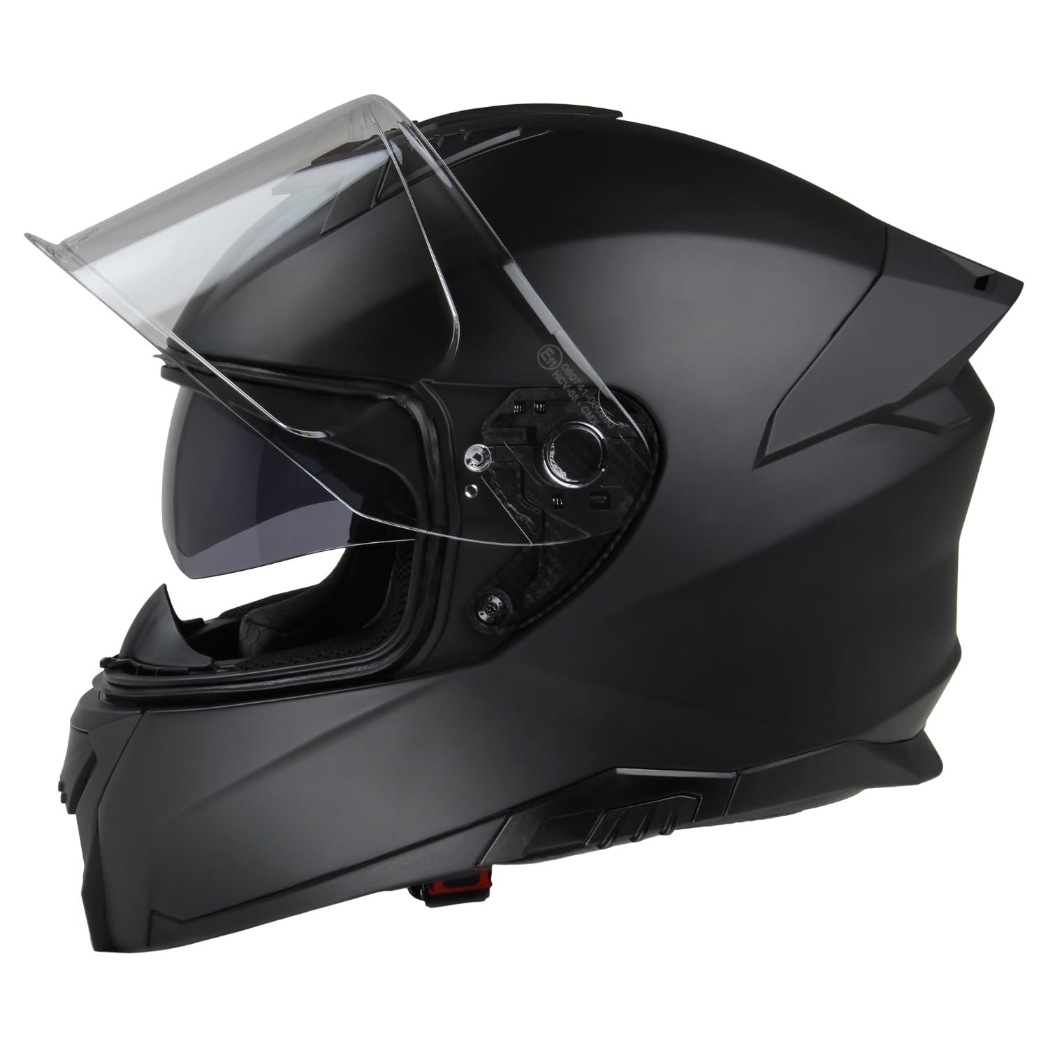 CMX Integralhelm Motorradhelm Blacky M schwarz matt | Visier klar montiert, Visier getönt beiliegend