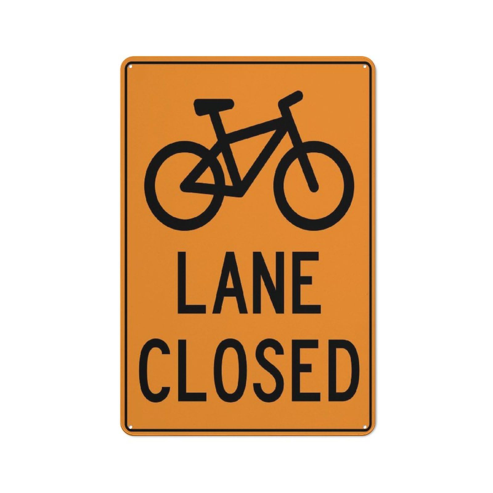 Xewazd A2109 Street Sign Metal Tin Signs Bike Lane Closed Retro 8"X12" Metal Tin Sign - Playful Wall Decor For Shop, Garage, Yard & Man Cave