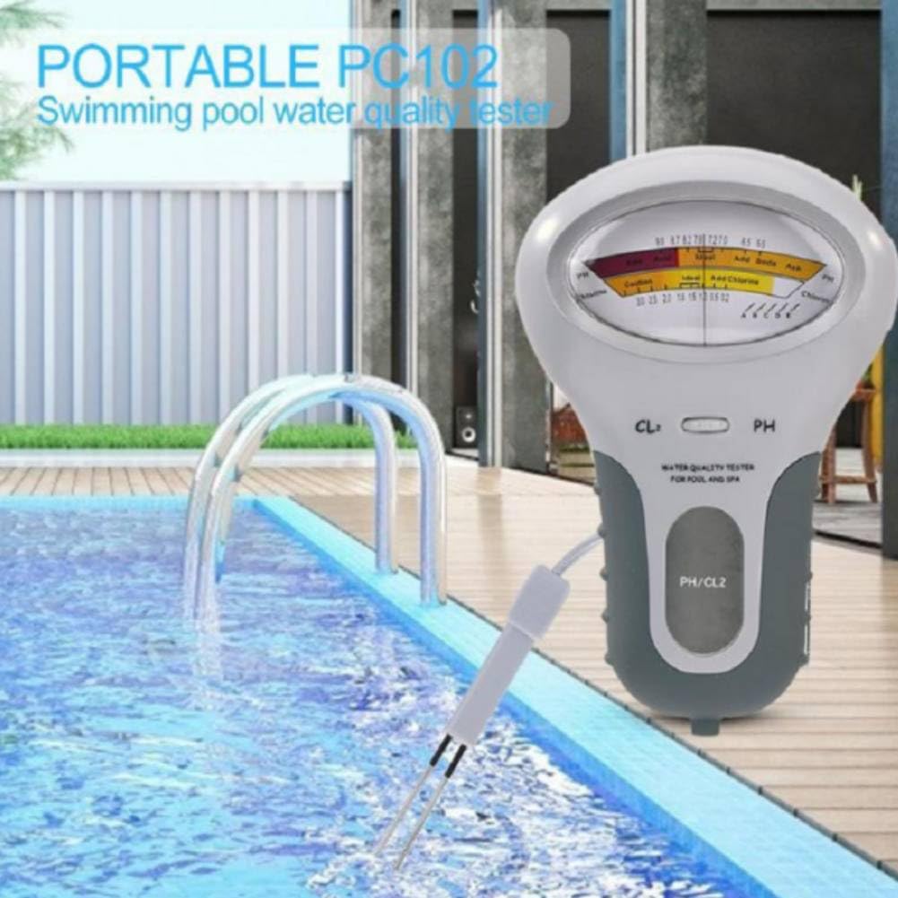Analizator jakości wody, tester CL2, PC-102B CL2 tester chlor i pH, basen, spa, analizator jakości wody z sondą