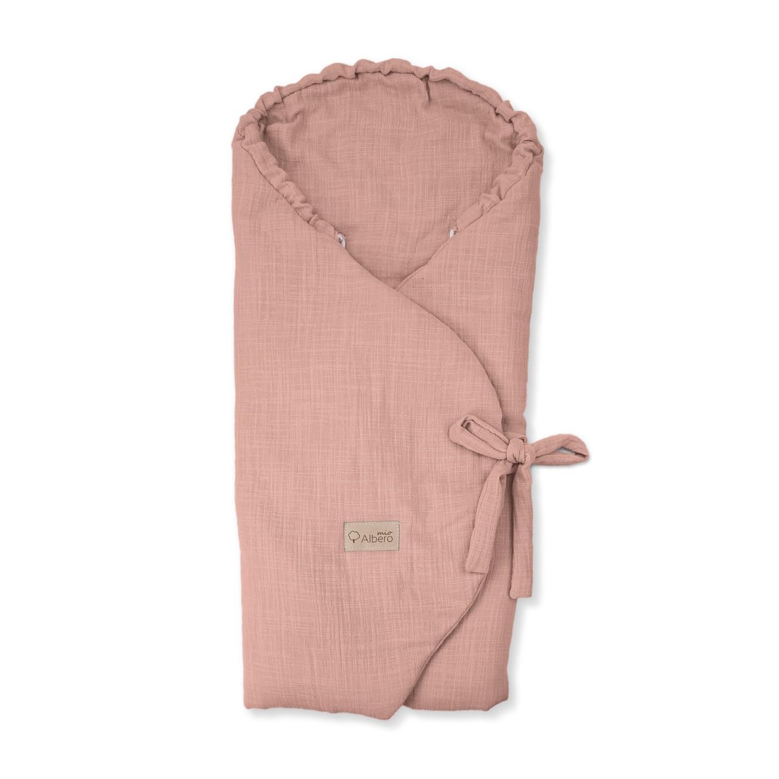 Fodera per ovetto, misura regolabile, 110 x 105 cm (+/-2) cm, 100% cotone, passanti per cintura, materiale traspirante, facile da pulire, stile boho arrugginito