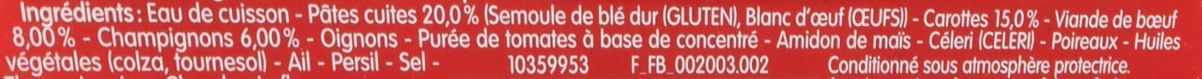 Blédina - Blédichef - Repas Bébé 18 Mois - 9 Plats Pâtes Bœuf Bourguignon - Petits Morceaux - Faible Teneur en Sel - Dès 18 Mois - 9 Assiettes 250g