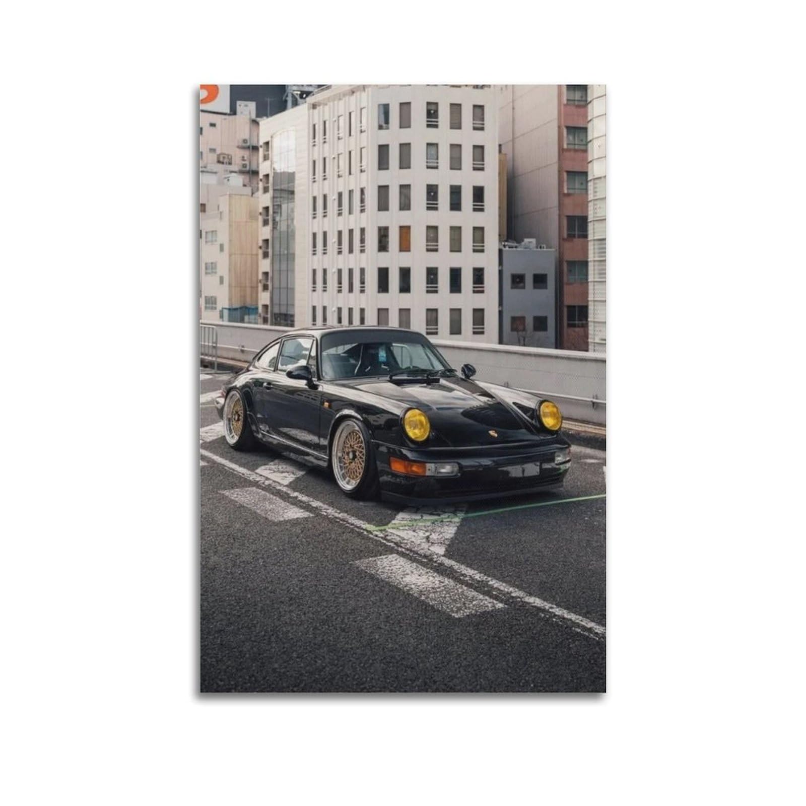 XKUGA Retro German Supercar Poster 911 Carrera 4 Racing Modern Decorative Canvas Prints - Ideal Wall Art for Family, Man Cave, Game Room, Boys & Girls Bedroom 24x36inch(60x90cm)