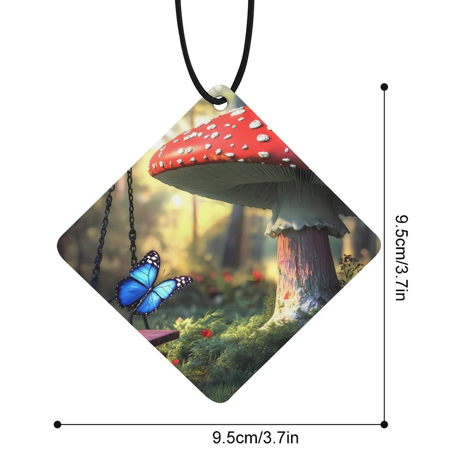Magical Forests Mushroom Car Air Freshener Hanging Aromatherapy Tablets for Car Accessories Rhombus