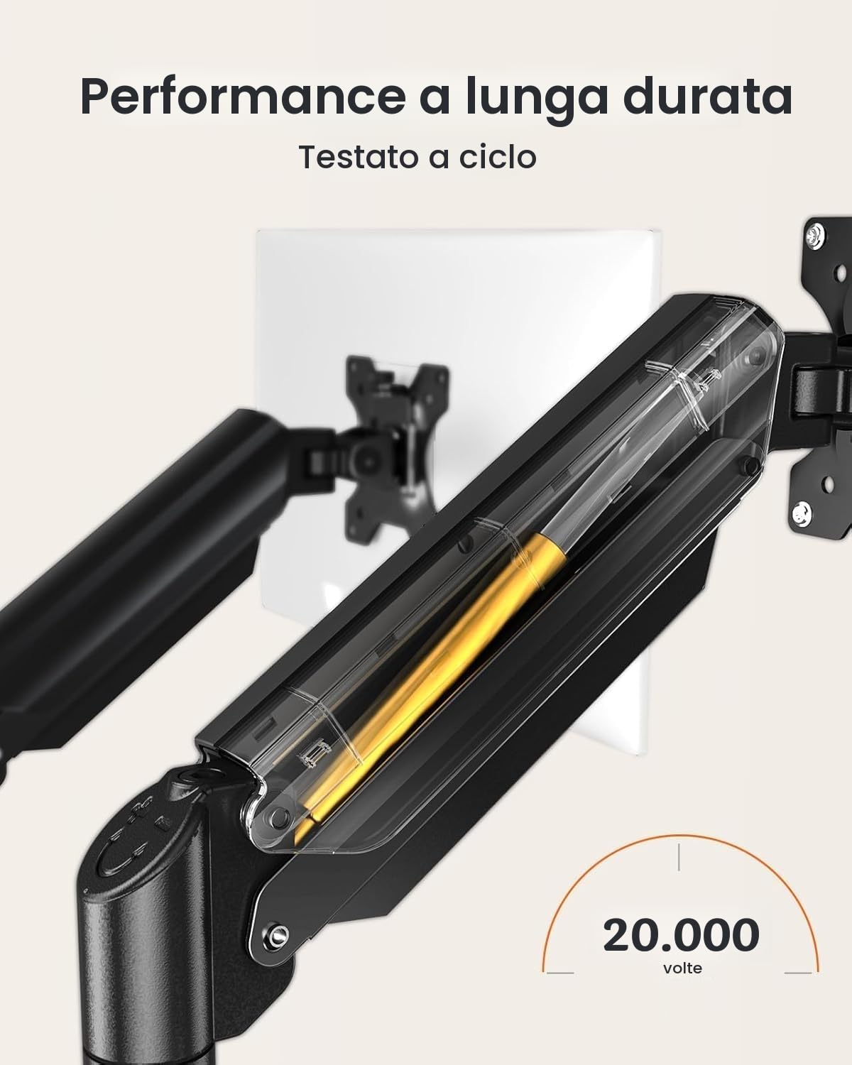 Ergear - Supporto doppio monitor fino a 32 pollici, carico massimo di 22 libbre per braccio, supporto doppio monitor regolabile, supporto per monitor in acciaio resistente con VESA stabile 100 x 100