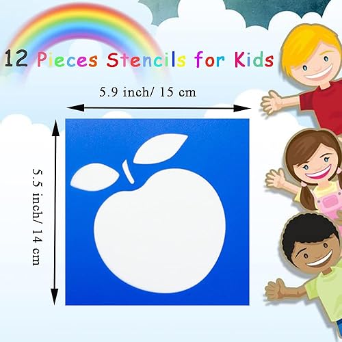 Miniatura 2 de 24 plantillas temáticas de vehículos plantillas lavables de tiza de polipropileno para manualidades ideas de regalo para niños pequeños herramienta