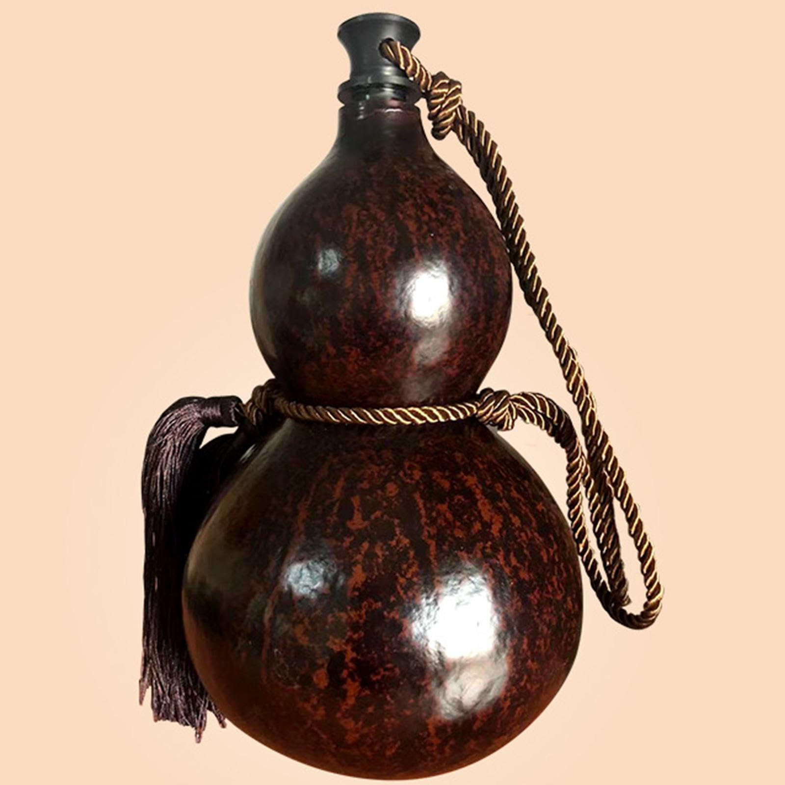 Bottiglia di Zucca Bottiglia d'Acqua di Zucca Durevole Cosplay Multifunzione Artigianato di Zucca da Vino all'aperto per Case da Campeggio Cortile, 19-23 cm