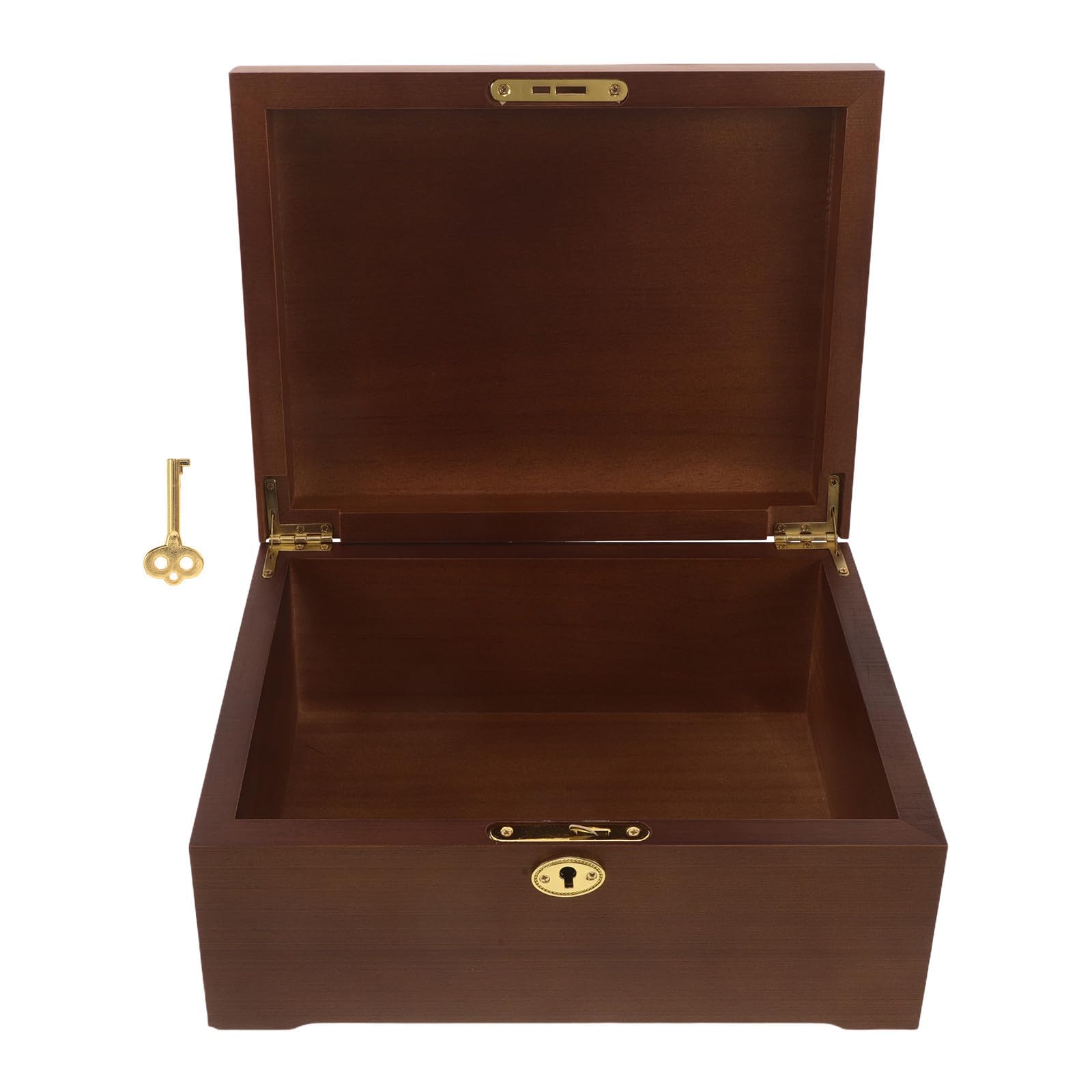 Abaodam Holz Aufbewahrungsbox mit Deckel und Schlüssel, Rustikal